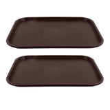2Pcs Fast Food Tray Stackable Rectangular Light Weight Anti Slip PP Food Service Tray for V1294-YM0523-3118220048513