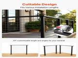 198 cm Stainless Steel Handrail, Rectangular Top Stair Deck Hand Rail for Outdoor/Indoor Steps with V952-LGFS65FT1JZ3355L3001V0
