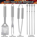 20 Piece Stainless Steel BBQ Grill Tool Set with Spatula, Tongs, Fork and Aluminium Case for V1189-LC-HW-00565
