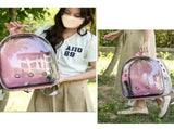 Expandable Travel Cat Backpack Carrier Polarized Tinted Bubble Window Pet Backpack Pink V1263-JX-6857