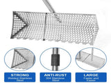 Beach Rake Stainless Steel Sand Flea Rake 140cm Long Detachable Handle and Shark Tooth Wide Sifter V985-BEACHRAKE