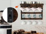 Heavy Duty Wall Mount Coffee Teacup Mug Rack Wood 12 Hook Holder Display Storage V767-JJ-ZZ718-V1