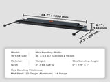 Box and Pan Brake, 1220 mm 15 mm, 0-130 Degrees Sheet Metal Bending Brake, Portable Mini Metal V952-WQZDQ48YC20GX38GOV0