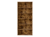 Levede 6 Tier Book Shelf Adjustable Shelves Walnut CH1154-6-WA