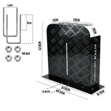 Alpen Outdoor Base 2mm Aluminum Diesel Heater Fuel Tank Cover, Heavy Duty Protective Guard for 10L XFYA-TC-LR-BK