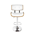 Artiss Bar Stools Gas Lift Leather White BA-TW-8045-WH