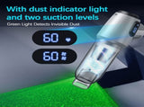 2-in-1 Cordless Handheld Vacuum & Air Duster - 12000Pa Suction, 70000 RPM, LED Light, USB-C V888-ELOSUNG35816