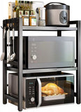 CARLA HOME 3-Tier Microwave Oven Rack with Adjustable Metal Kitchen Shelf Stand for Countertop LSB-36248