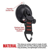 Heavy-Duty Suction Cup Hook with Strap and Carabiner Clip, 6-Pack for Camping, Car, Home, and V1341-ZY-2PB9D6LC-6PCS-BLACK