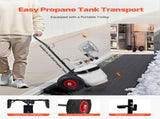 Propane Top Heater with Portable Trolley, 15000 BTU Rapid Heating 180-Degree Infrared Radiant V952-BWGDJRQBWGTCMP69D001V0