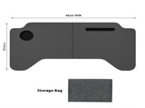 Carbon Fiber Textured Car Desk, Multipurpose Portable Food Tray Dining Table for Dining and Working V1366-AZ2-W-05640