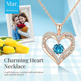 18K Rose Gold Necklaces for Women, 930 Sterling Silver Gifts for Mothers Day, Jewelry for Wife Mom V1164-325775
