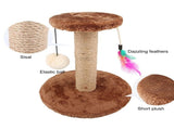 Scratcher Tower, Durable Cat Tree Tower, Cat Scratching Post, Double Layer Vertical with Fluffy V1369-AZ3-W-00921