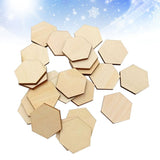 Beech Wooden Hexagon Cutouts Beige for Creative Handcrafts 400Pcs V1366-AZ2-W-13540