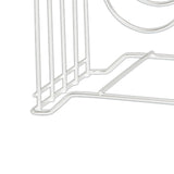 Chopping Board Storage Rack Iron 4 Slots Integrated Pot Lid Holder for Kitchen Countertop White V1294-YM0716-3118220125811