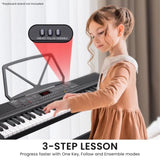 Karrera 61-Key Electronic Piano Keyboard 75cm - Black EKB-CHJ-61-K33