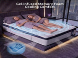 Levitex 35CM Double Mattresses Gel Memory Foam and 7-Zone Ergonomic Pocket Spring, Anti-Roll MATTRESS-F-OMNI-35-D