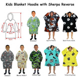 Blanket Hoodie with Sherpa Reverse Grey Gamers V442-ABR-BLANKET-KIDSHOODIEGAMERS-GREY-SH
