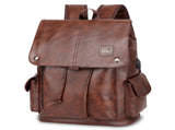 Dark Brown Men's Fashion PU Leather Backpack - Large Capacity 42cm Laptop Rucksack for University, V888-ELOSUNG38825