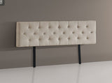 Linen Fabric Double Bed Deluxe Headboard Bedhead - Beige V63-821463
