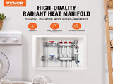 3-Branch Heat Manifold, 1/2" PEX Tubing Manifold, Stainless Steel PEX Manifold for Hydronic V952-DRFSQBXG3HLGIHXQRV0