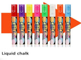 Liquid Chalk Mark Blackboard 3MM Fine Pen Can Wipe 8 Colors Double Head for Blackboard Chalkboard V1366-AZ2-W-24110