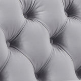 321 Seater Sofa Classic Button Tufted Lounge in Grey Velvet Fabric with Metal Legs V43-SET-JAQS-3+2+1-GR