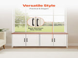 Cat Litter Box Enclosure for Multi Cats, 120 cm Hidden Litter Box Cabinet with 4 Doors & 2 Entries, V952-JSDMMSPWQ472Z9PLH002V0
