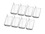 Drinking Glass Cups Set Reusable Straw Can Shaped Transparent Glass Coffee Cups with Lid for Home V1294-YM0901-3118240153511