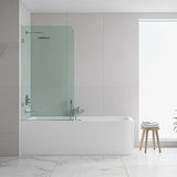 70cm Frameless Glass Bath Screen with Wall U-Bracket - Chrome V63-851411