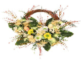 Artificial Wild Chrysanthemum Half Wreath Easter Decorative Wreaths for Home Front Door Decoration V1294-YM0714-211222XU04-2