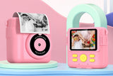 Instant Print Camera for Kids Zero Ink Print Photo Camera with 32G TF Card-Pink V1263-JX-7689-3