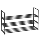 SONGMICS 3-Shelf Metal Shoe Rack Entryway Black V227-8498402111990