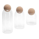 3Set Round Sealed Cans Transparent Storage Box Tea Set Storage Container for Kitchen Home V1294-YM0901-3118210083511
