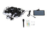Ground String Light 25 RGB Bulbs IP66 Waterproof APP Bluetooth 2.4G Remote Control Solar Powered V1294-YM0901-3119240075311