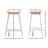 Artiss 2x Bar Stools Wooden Chairs Oak FUR-S-BAR-CHR-01-WDX2