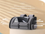 Grey Collapsible Pet Carrier Backpack with Trolley Sleeve V888-ELOSUNG10814