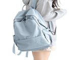BJLFS Unisex Lightweight Water-Resistant Backpack, Black Blue V1189-LWWAL-20260325-00067