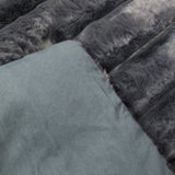 Jane Barrington Arna Charcoal 3 Pcs Channel Faux Bunny Fur Comforter Set King V442-IDC-COMFORTER-ARNA-CHARCOAL-KI