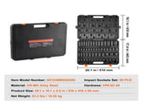Impact Sockets Set 59pcs 6-Point 3/8" & 1/2" Drive Bit Ratchet Tool Kit V952-CJTTZJ1CRMO53W901V0