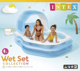 Intex Sun Shade Swim Center Family Inflatable Pool 57186 V1032-IXSWIMCENTRESHADE-57186