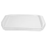 3PCS Colorful Food Tray Rectangle Thickened Binaural Plastic Tray Heat Resistance Stackable V1294-YM0523-3118220042012