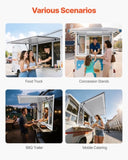 Concession Window 1346x838 mm, Aluminum Alloy Service Window for Food Truck, Up to 85 Degrees Stand V952-SCFWCK5333YC3THT4001V0