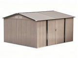 Giantz 3X3M Garden Shed Outdoor Storage Backyard Tool Shed Galvanized Steel Brown SHED-GAB-10X10-BR-ABCD