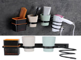Multifunctional Space Aluminum Bathroom Storage Rack Hair Dryer Toothbrush Holder V1294-YM0901-3112200098311
