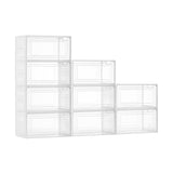 VEVOR Shoe Storage Boxes 9PCS Stackable Shoe Boxes US Size 13 Transparent White V952-KDDQTMCXXHQK2TQOP001V0
