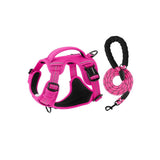 L size Red No Pull Dog Harness and Leash Set - Reflective Oxford Fabric Puppy Vest with Control V888-ELOSUNG56318-4