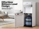 Devanti 3 Taps Water Cooler Dispenser Bottom Loading Dispenser Chiller Filter Purifier WD-617-3T-WH