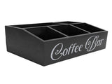 Coffee Station Organizer 5 Compartments Wooden Coffee Pods Holder Storage Basket for Countertop V1294-YM0901-3117240213511