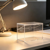 Clear Acrylic Index Card Organizer for Home with Built-in Sign Slot V1369-AZ3-W-21682